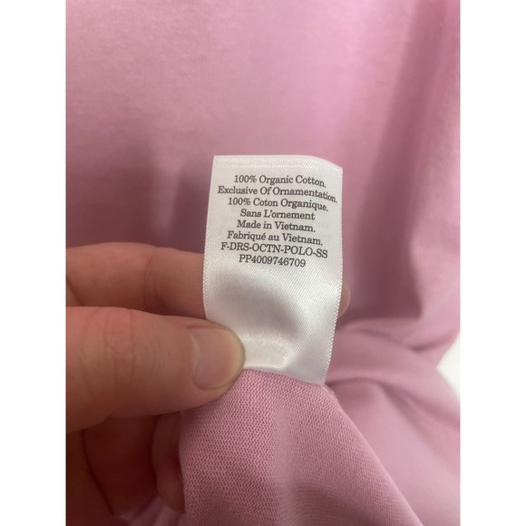 Everlane Medium The Organic Cotton Polo Mini Shirt Dress Purple Short Sleeve New - Picture 12 of 15